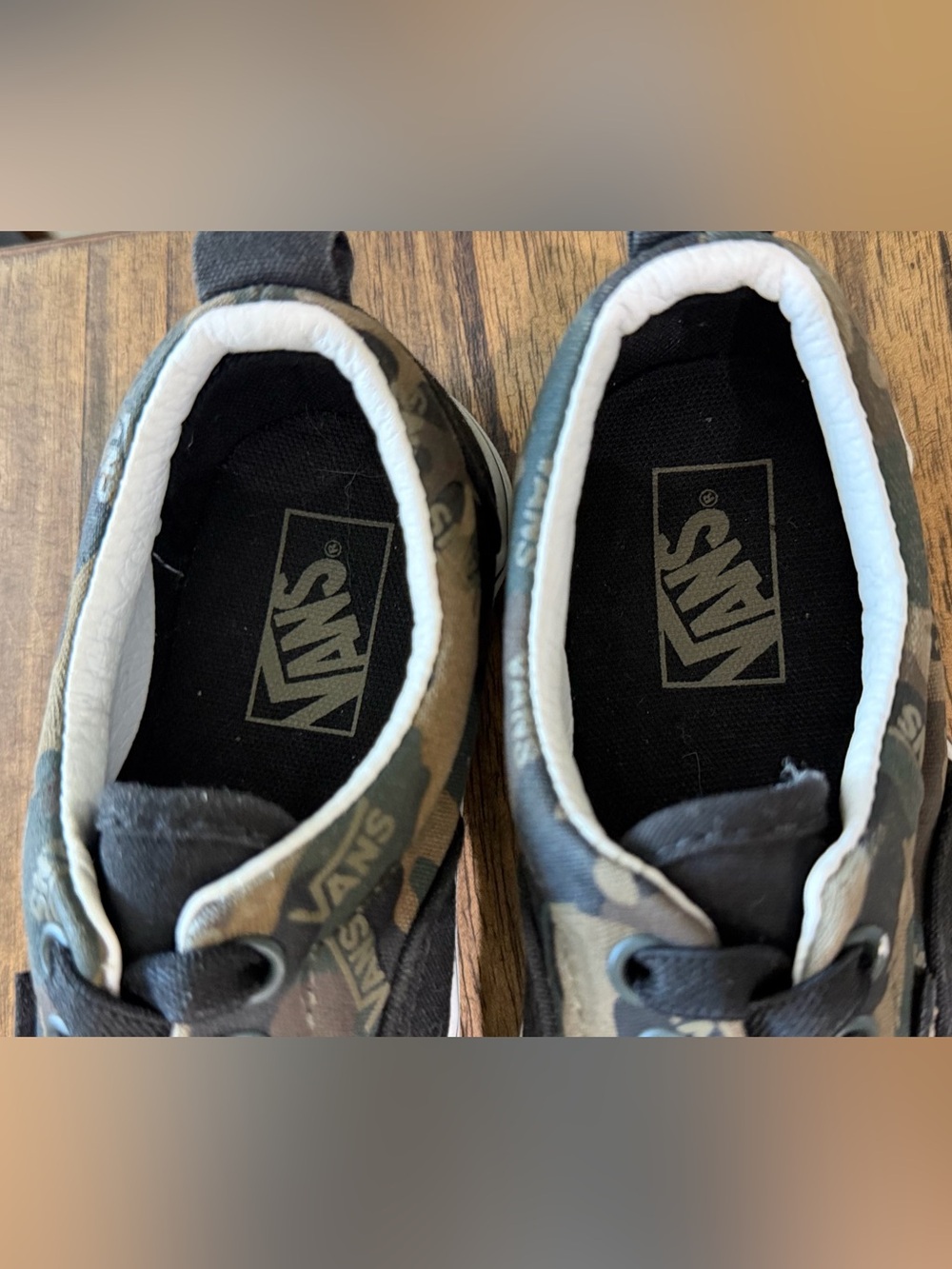 Vans Kids' Black & Camo Low-Top Skate Shoes size 13.5 - Picture 6 of 10